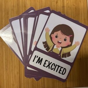 Emotions flash cards Girl​